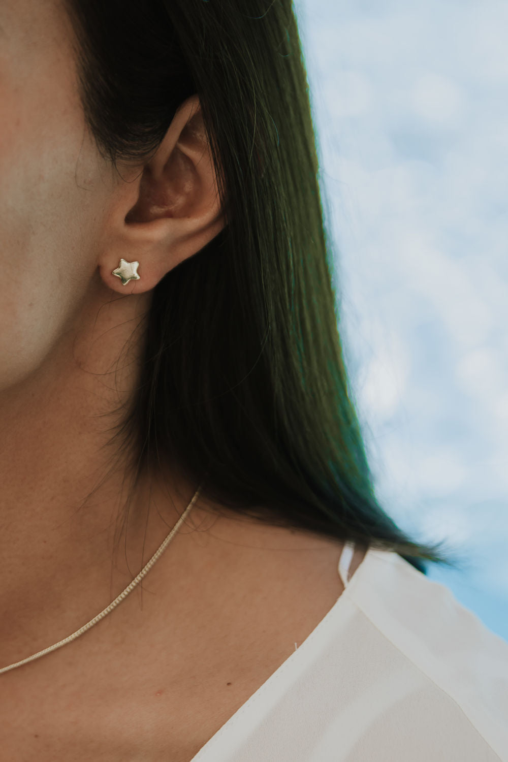 Aros estrellas gold lisas