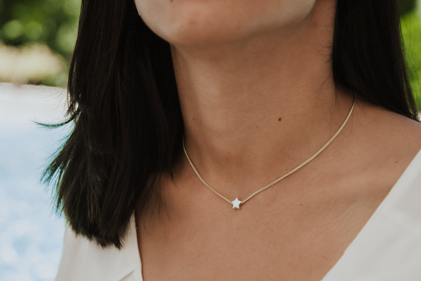 Pack choker + aros  estrella gold