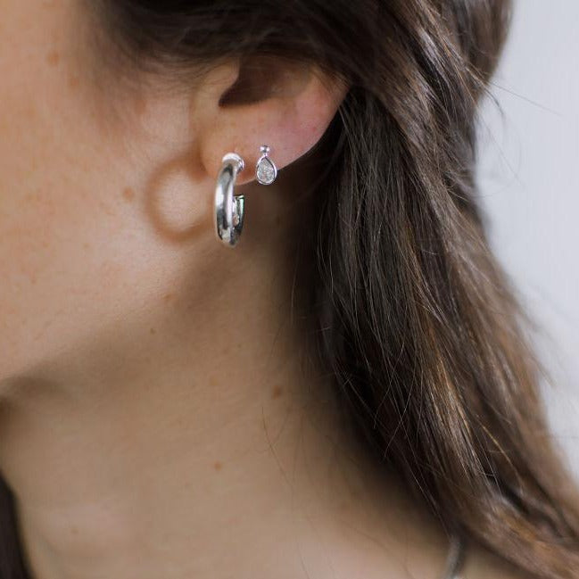 Argolla tubo silver