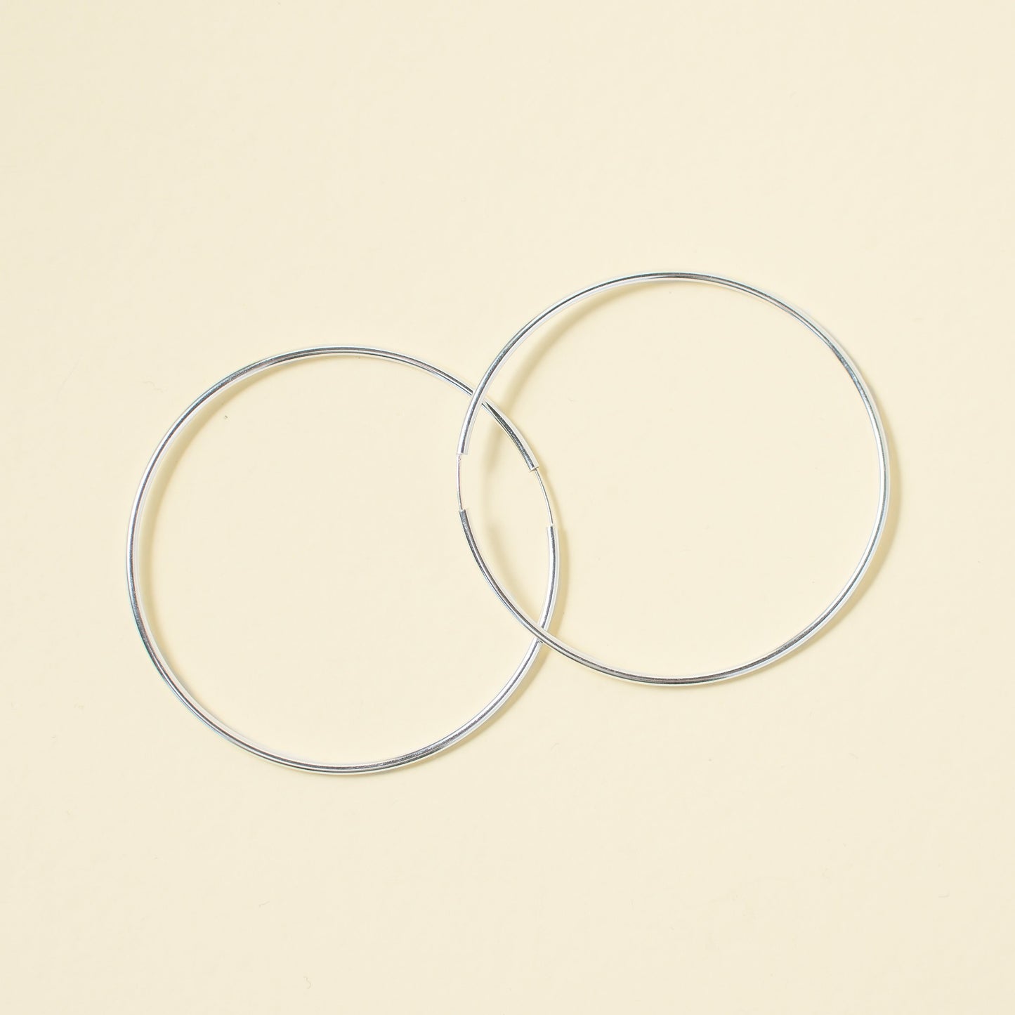 Argollas de plata 55 mm