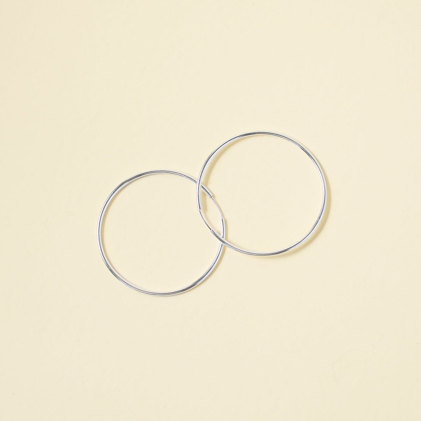 Argollas de plata 45 mm