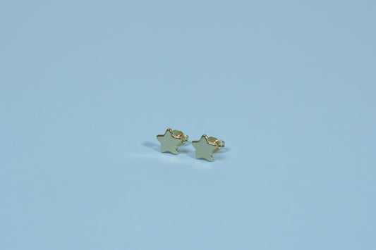Aros estrellas gold lisas