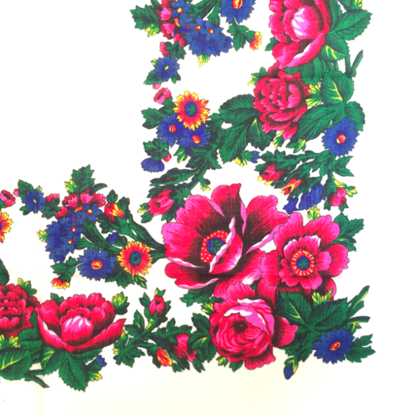 Bandana Blanca flores Polonia