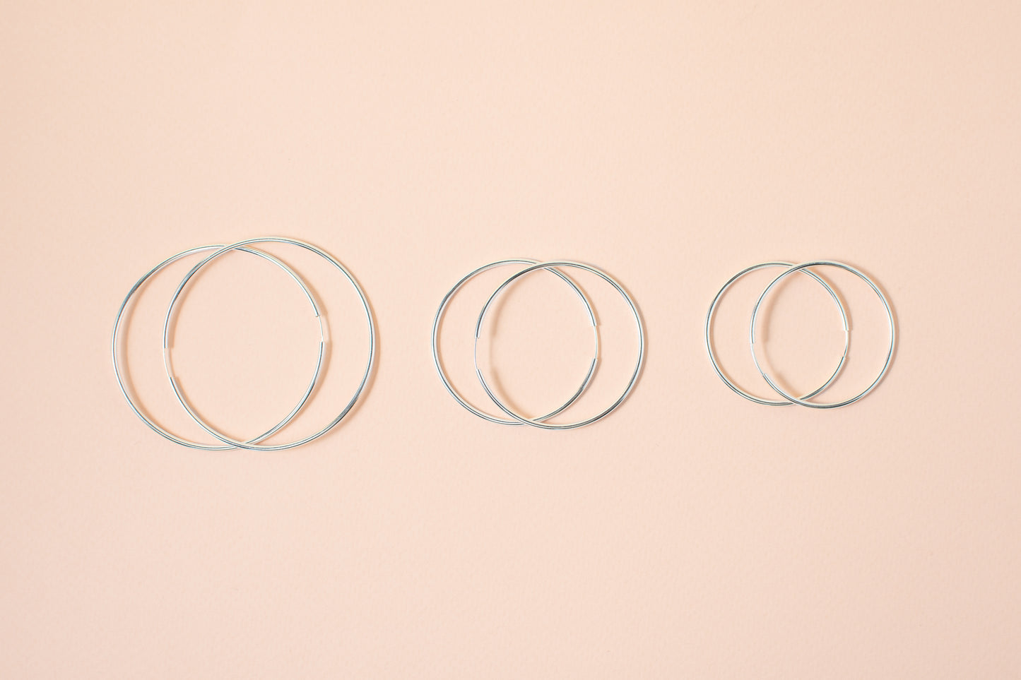 Pack 3 Argollas de plata