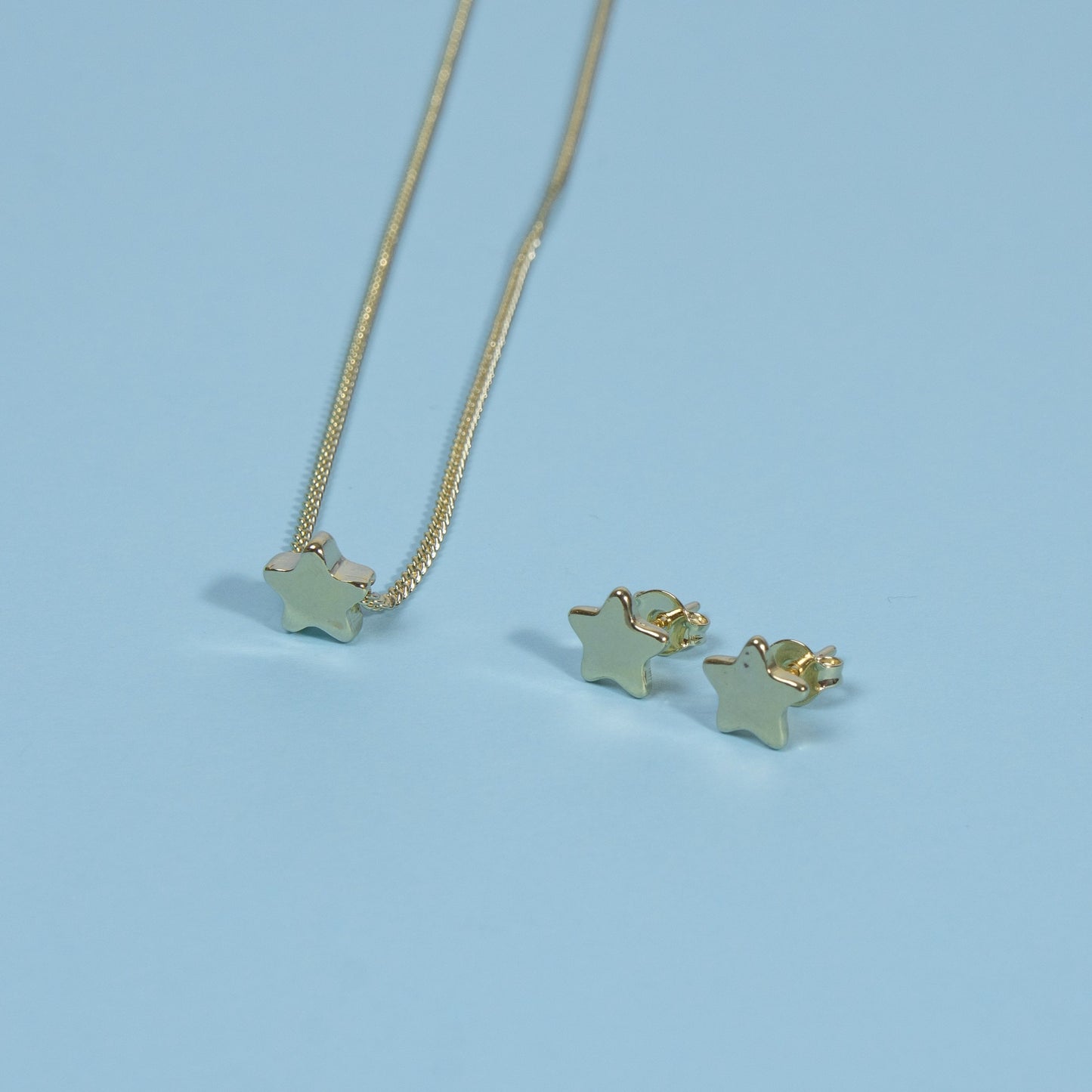 Pack choker + aros  estrella gold