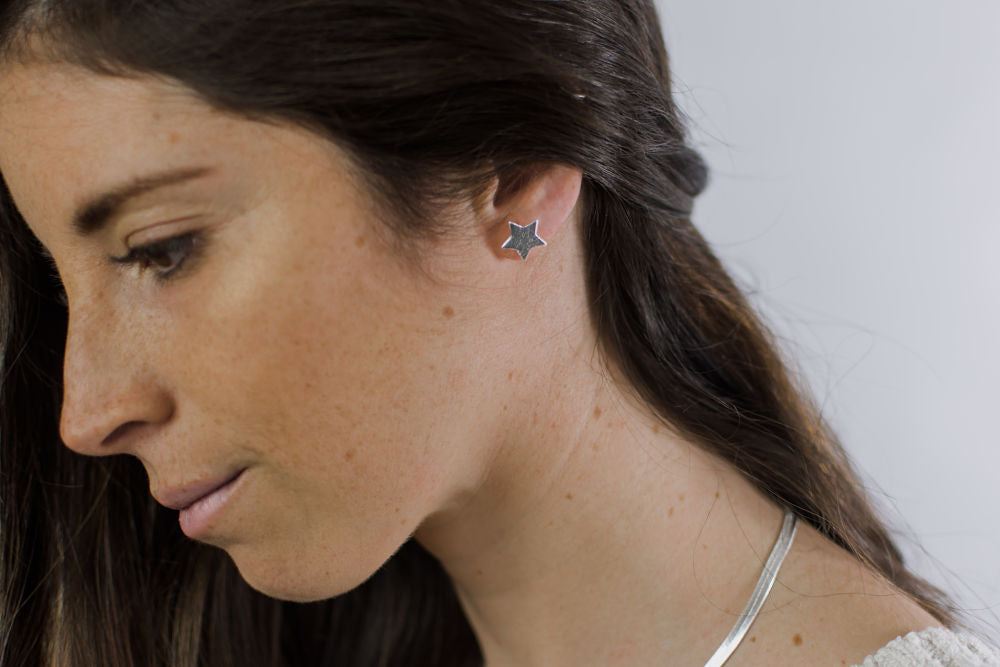 Aros estrellita silver