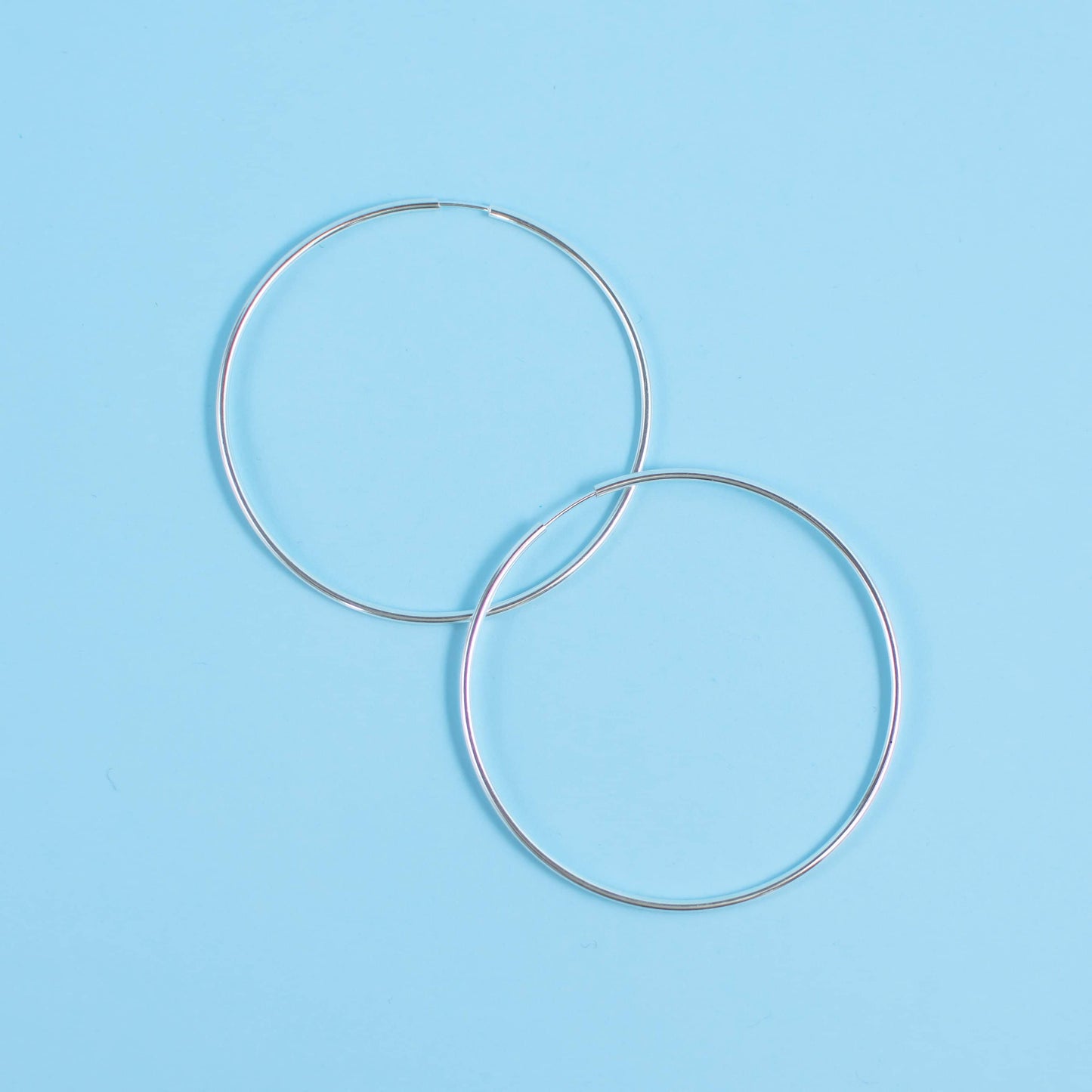 Argollas de plata 50 mm - LuzDesign