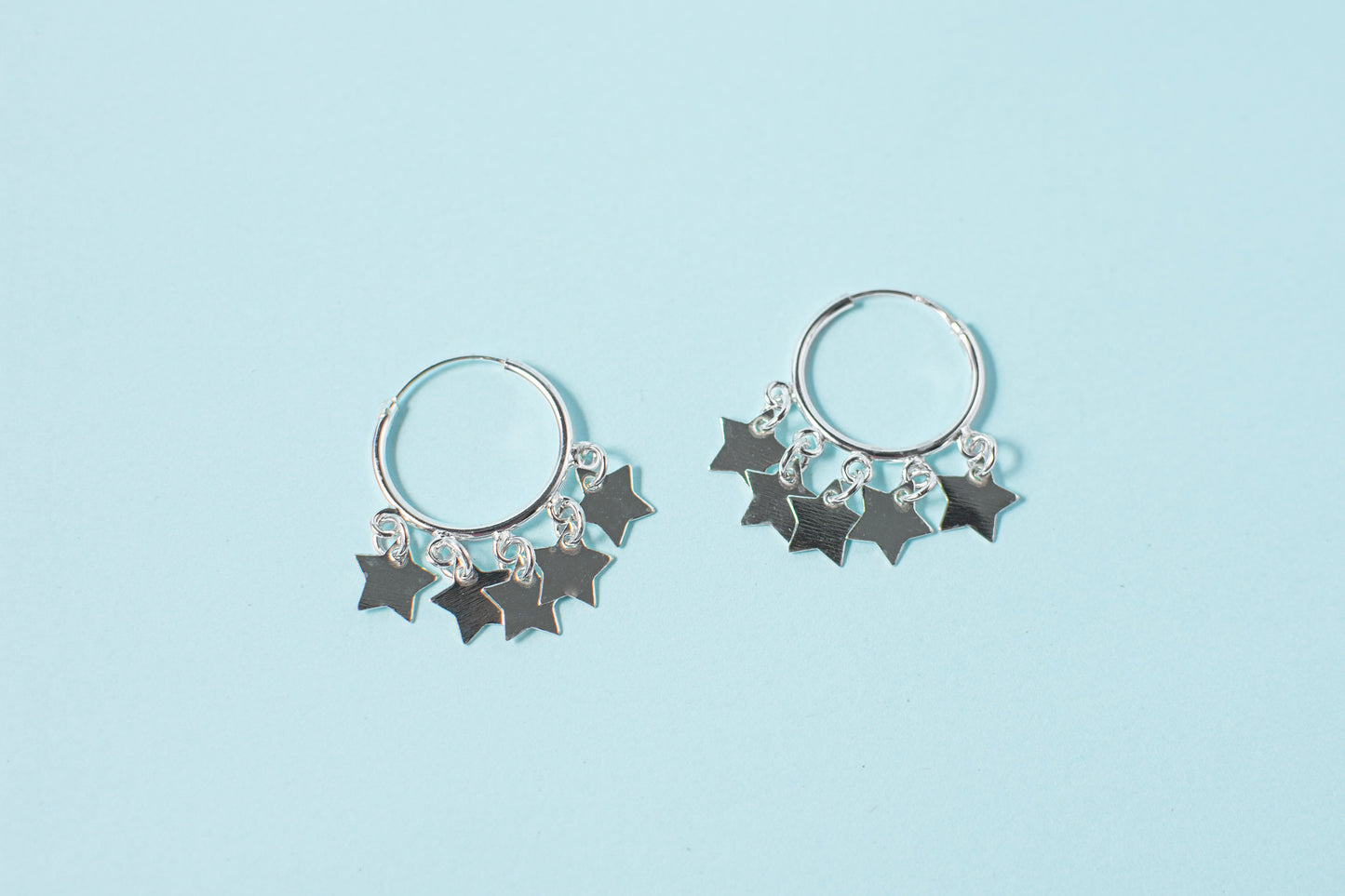 Argolla estrellas plata