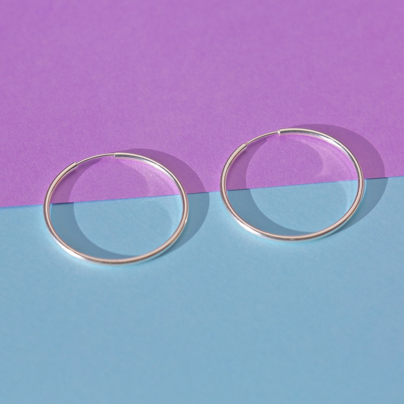 Argollas de plata 40 mm